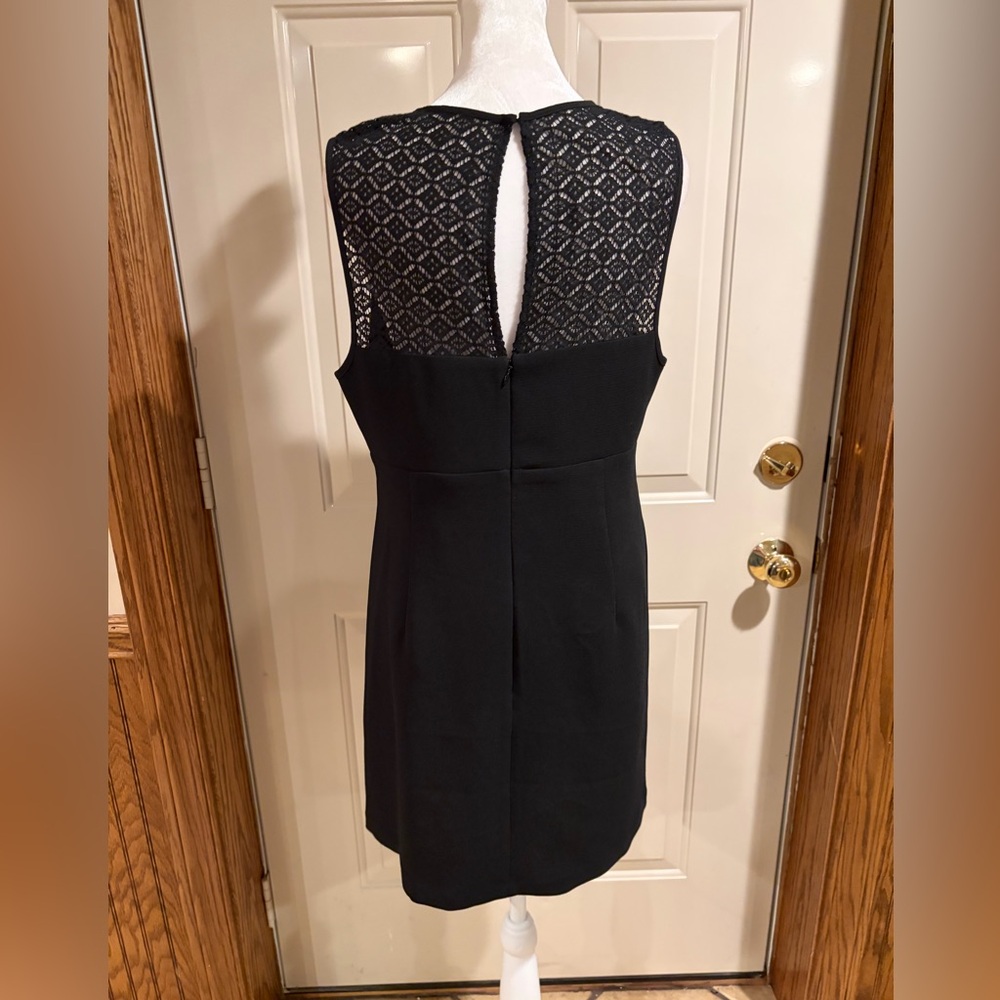 BCBG Generation Black Lace Mesh Fit & Flare Dress Size 10 NWT - Picture 5 of 8